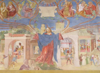 Detalj från "Christ-Vine and the Legend of Saint Barbara", 1524